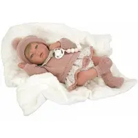 Arias MuÑecas Abril Puppe Mit Decke 40 Cm Rosa Rosa One Size