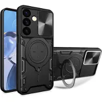Techsuit CamGuard Pro Back Cover Hülle für Samsung Galaxy S24 FE - Schwarz