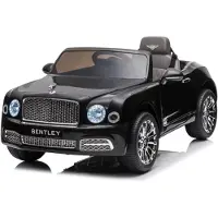 Vrooomy Bentley Mulsanne Kinder Elektroauto 12V (3–6 Jahre) – Offiziell Lizenziert, mit EVA-Reifen, Ledersitz & Bluetooth – Kinder Elektrofahrzeug – Schwarz