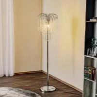 ONLI Stehleuchte Pioggia mit Kristallregen, chrom
