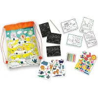 SES Creative 02239 - Reisespielzeug: Spiele Reiserucksack für Kinder, Mal-Set für Kinder, 3 Jahr(e), Karton, 20 Stück(e)