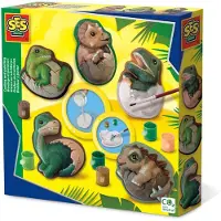SES Creative Gießen und anmalen - Dino-Eier, Guss-/Mal-Set für Kinder, 5 Jahr(e), Mehrfarbig