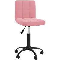 vidaXL Esszimmerstuhl Drehbar Rosa Samt