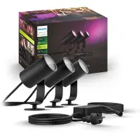 Philips Hue White & Color Ambiance Lily Outdoor 3er-pack Spot Schwarz