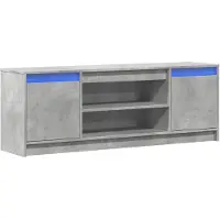 vidaXL TV-Schrank mit LED-Beleuchtung Betongrau 139,5x34x50 cm