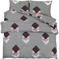 vidaXL Bettwäsche-Set Grau 260x220 cm Baumwolle