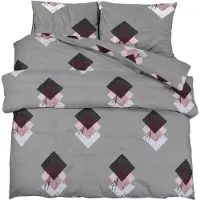 vidaXL Bettwäsche-Set Grau 140x200 cm Baumwolle