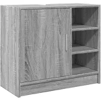 vidaXL Waschbeckenunterschrank Grau Sonoma 63x29x55 cm Holzwerkstoff