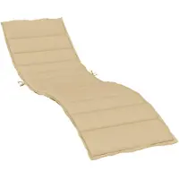 vidaXL Sonnenliegen-Auflage Melange Beige 200x50x4 cm Stoff