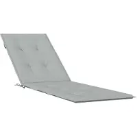 vidaXL Liegestuhl-Auflage Melange Hellgrau (75+105) x 50 x 4 cm Stoff