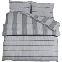 vidaXL Bettwäsche-Set Grau 240x220 cm Baumwolle