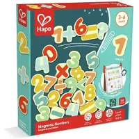 Hape Magnetische Zahlen Holz 54-teiliges Set Lernspielzeug ab 3 Jahre