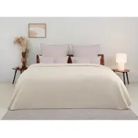 Otto Home Tagesdecke "Annika, 1 Stück, Uni-Design, Feine Steppung in Waffeloptik" 50% Baumwolle, ab Größe 140x210 cm, hautfreundlich