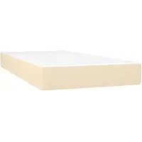 vidaXL Taschenfederkernmatratze Mittel Creme 120x190x20 cm Stoff