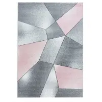 Ayyildiz Teppiche Teppich TEPPICHE "Beta 1130", pink, B:80cm H:11mm L:250cm, Kunstfaser, Teppiche, Teppich, auch als Läufer, Kurzflor, Wohnzimmer