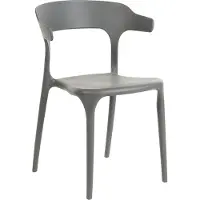 Beliani Esszimmerstuhl 8er Set Grau Kunststoff Stapelbar Skandi Modern für Innen- und Außenbereich Garten Terrasse Balkon Wohnzimmer Esszimmer