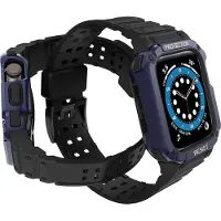 Hurtel Protect Strap Band für Apple Watch 38/40/41 mm, Panzergehäuse - Schwarz, Blau