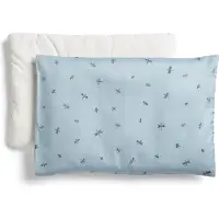 Unyqoos Organisches Kinderkissen 30×44×3 cm – 100% GOTS Baumwolle, wattiert & waschbar, 400er Kissenbezug, Dragonflies, ab 2–4 Jahre, für sensible Haut