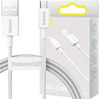 Baseus CAMYS-02, Weiß, USB A, Micro-USB B, 1 m, Männlich, Männlich