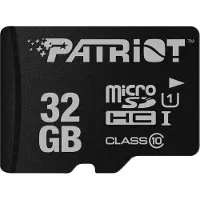 Patriot PSF32GMDC10, 32 GB, MicroSDHC, Klasse 10, UHS-I, 80 MB/s, Class 1 (U1)