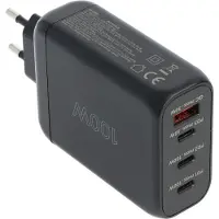 Goobay 100 W USB-C PD GaN Multiport-Schnellladegerät schwarz