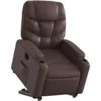 vidaXL Relaxsessel mit Aufstehhilfe Elektrisch Braun Kunstleder
