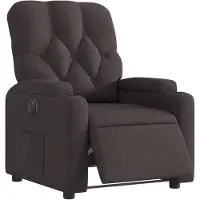 vidaXL Relaxsessel Elektrisch Dunkelbraun Stoff