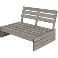 ML-Design Gartenbank 3-Sitzer aus Tannenholz Massiv, 120x76,5x70 cm, Grau, Sitzbank mit Rückenlehne, Holzbank Terrassenbank Hausbank Gartenmöbel Bank