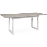 CALICOSY finori Houston 80A Auszugstisch, Nachbildung Sandstein / weiß Maß: B x H x T ca. 160-200 x 75 x 90 cm