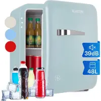 Klarstein Audrey Mini Retro-Kühlschrank 48l 2 Ebenen Pastellblau