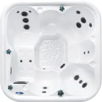 Devee Luxus Whirlpool Mallorca, 197x197x84 cm, 20 Hydrotherapie-Düsen, 1280 Liter
