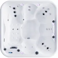 Devee Whirlpool Corsica Diamond 232x232x87 cm für 6 Personen mit 31 Hydrotherapie-Düsen und Balboa Heizsystem