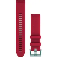 Garmin QuickFit 22-Uhrenarmbänder Silikon Rot mit Teilen in Titan