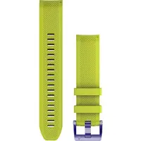 Garmin QuickFit 22-Uhrenarmbänder Silikon Gelb mit Teilen in Titan