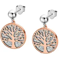 Lotus Paar Ohrstecker "Essentials - Baum des Lebens", rosa (edelstahlfarben, roségoldfarben), Ohrringe, Damen, 14,5mm, Edelstahl, Paar Ohrstecker