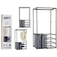 Bigbuy doppelter offener Kleiderschrank mit Stoffkorb 160