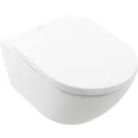 Villeroy & Boch Combi-Pack Subway 3.0 Wand-Tiefspül-WC, TwistFlush, spülrandlos & WC-Sitz Softclose, weiß - 4670TS01