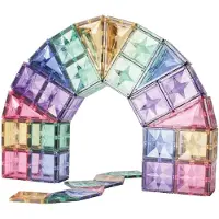 Cleverclixx Großer Kreativ-Bausatz Pastellfarben 125 Teile / Magnetsteinbausatz