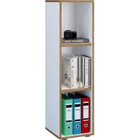 VCM Bücherregal "Holz Büro Regal Bücher Ordner Aktenregal Salia 3f", weiß, B:30cm T:33cm, Regale, Bücherregal