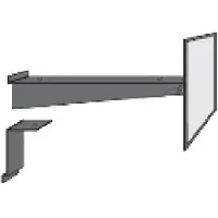 ABUS Quadratischer Wandspiegel für Slatwall-Systeme, 22x22cm