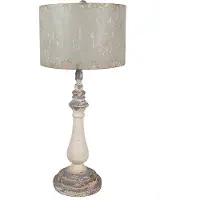 Clayre & Eef Tischlampe Ø 33x75 cm Beige Eisen