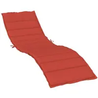 vidaXL Sonnenliegen-Auflage Melange Rot 200x60x4 cm Stoff
