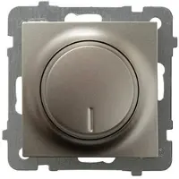 Ospel ŁP-8GL2/m/45, Dimmer & Schalter, Satinierter Stahl, IP20, 230 V, 71 mm, 51 mm