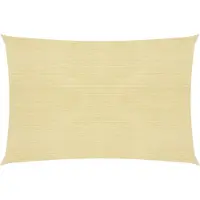The Living Store Sonnensegel 160 g/m² Beige 6x8 m HDPE