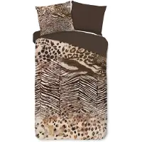 Muller Textil Pure Bettwäsche "Skins" - Braun - (140x220 cm) - 100 % Polyester