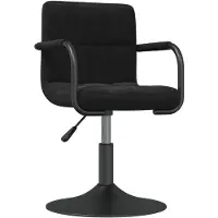 vidaXL Esszimmerstuhl Schwarz Samt
