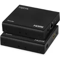 Logilink HD0030, AV-Sender & -Empfänger, 70 m, Kabelgebunden, 3D, Schwarz