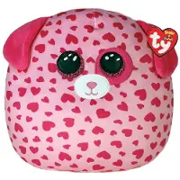 TY Squish a Boo Pink Tickle Dog 20cm