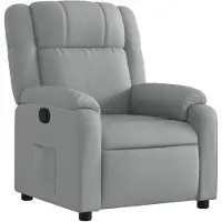 vidaXL Relaxsessel Hellgrau Stoff