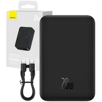 Baseus Magnetic Mini, 20000 mAh, Power Delivery, Kabelloses Aufladen, 20 W, Schwarz